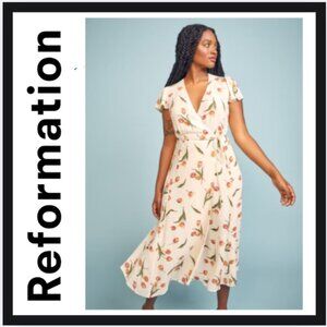 Reformation Brewer Dress in Bianca